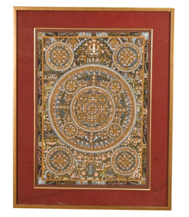 Tibetan Tangka Painting of Mandala Life Cycles (1 of 12)