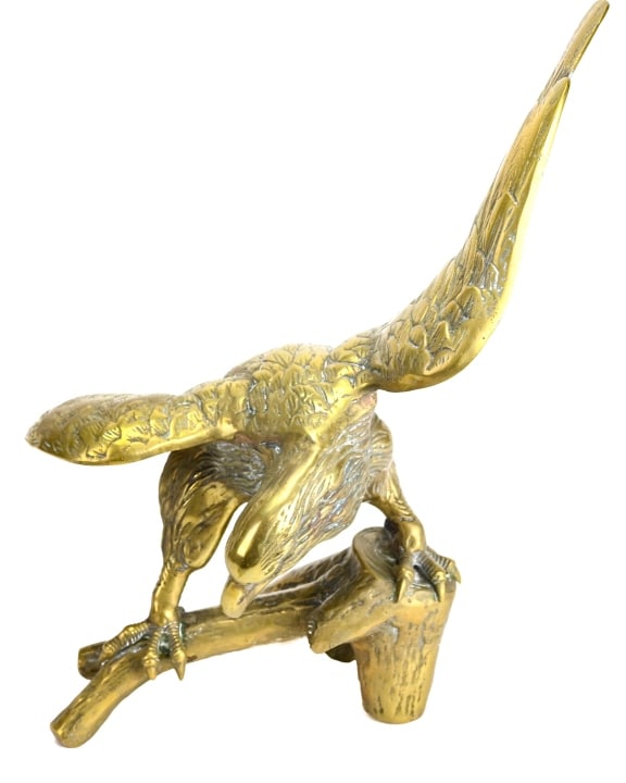 Cast Brass Eagle Sculpture (1 of 10)