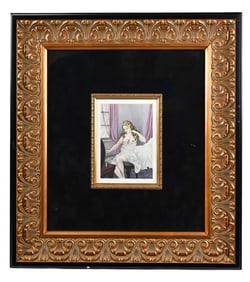 Umberto Brunelleschi Lithograph Jeune Femme COA