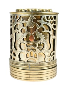 Antique Chinese Copper Brass Paktong Tobacco Box