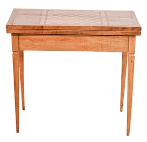 Antique Satin Wood Inlay Game Table