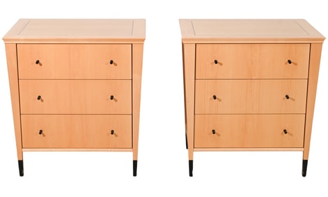 Pair Altura Studios Inc. Natural Maple Nightstands