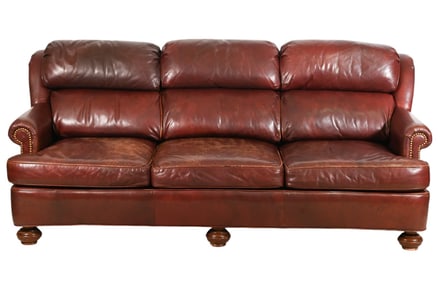 Late 20th Century Leather Craft Sofa