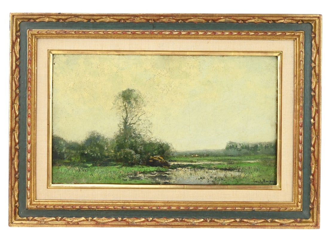 19th C Signed Oil Painting of Marsh Landscape (1 of 15)