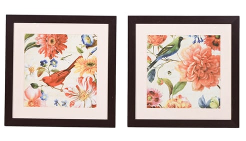 Pair Lisa Audit Rainbow Garden II Prints Framed