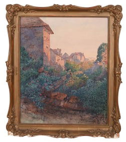 Otto Elsner Signed Watercolor Painting St. Veith