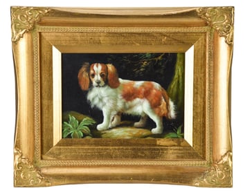Robert Grace Oil Painting Cavalier Spaniel Dog