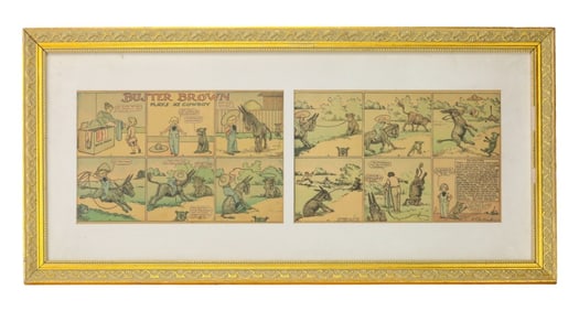 Antique NY Herald Buster Brown Cowboy Comic Strip