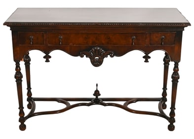 Antique English Carved Mahogany Console Table