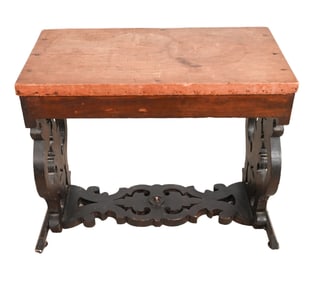 Antique French Baroque Hand Carved Stool