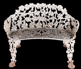 Antique Victorian Cast Iron  Outdoor Settee