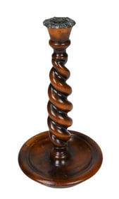 Barley Twist Candlestick with Brass Insert