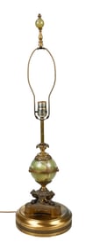 Antique Empire Agate, Brass & Ormolu Table Lamp