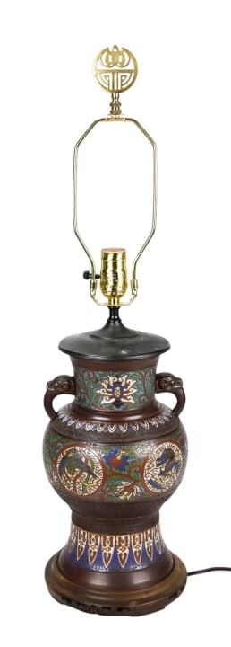 Antique Japanese Bronze & Enamel Converted Sensor (1 of 8)