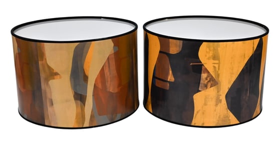 Pair Mid C Modern Lucite & Thermoplastic Covers