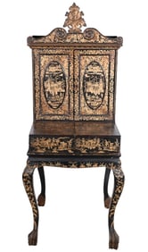 Chinese Export Sewing Bonheur-Du-Jour Cabinet