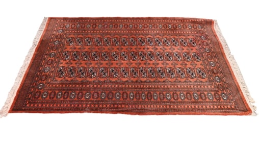 Pakistan Bokhara Hand Knotted Geometric Rug