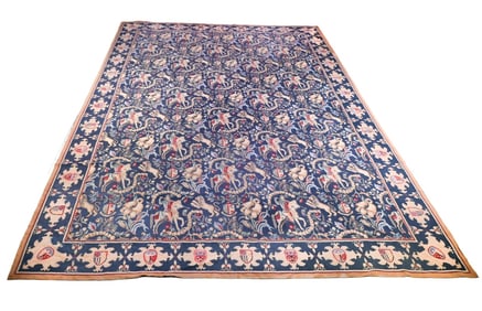 Stark Hand Done Needle Point w Coat Arms Motif