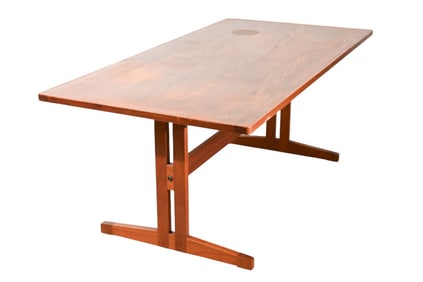 Mid Century Danish Teak Dining Table with Leaves