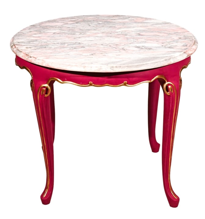 Victorian Style Carved Painted Granite Top Table (1 of 14)