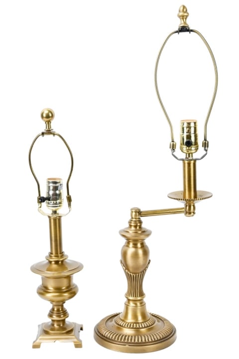 2 Bronze Tone Table Lamps (1 of 7)