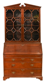 Georgian Style Slant Front Secretary Cabinet