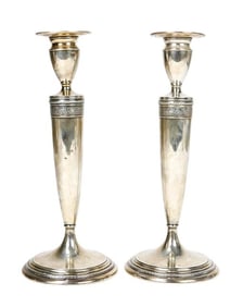 Pair Gorham Sterling Silver Candlesticks