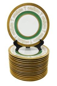16 TK Thun Bohemia Porcelain Gold Rim Plates