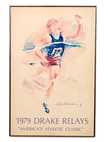 Vintage 1979 Leroy Neiman Drake Relays Poster