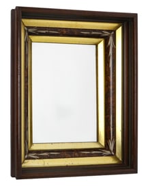 Antique East Lake Hand Carved & Painted Mirror
