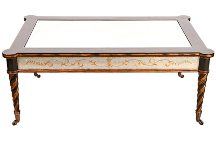 Lillian August Regency Style Mirrored Coffee Table