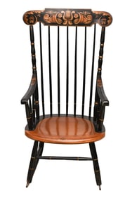 Hitchcock Style Painted Rocking Chair