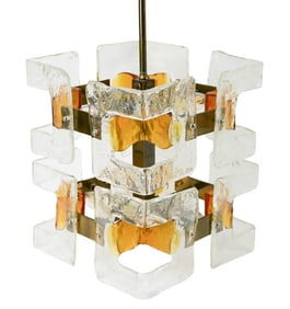 Poliarte Art Glass Chandelier by Albano Poli