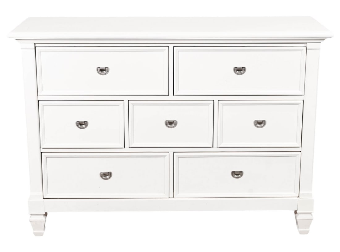 Modern Custom Made White Dresser (1 of 12)