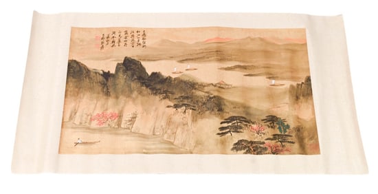 Zhang Daqian Chinese Hand Painted Scroll