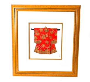 2 Framed Origami Style Kimonos Signed & Numbered