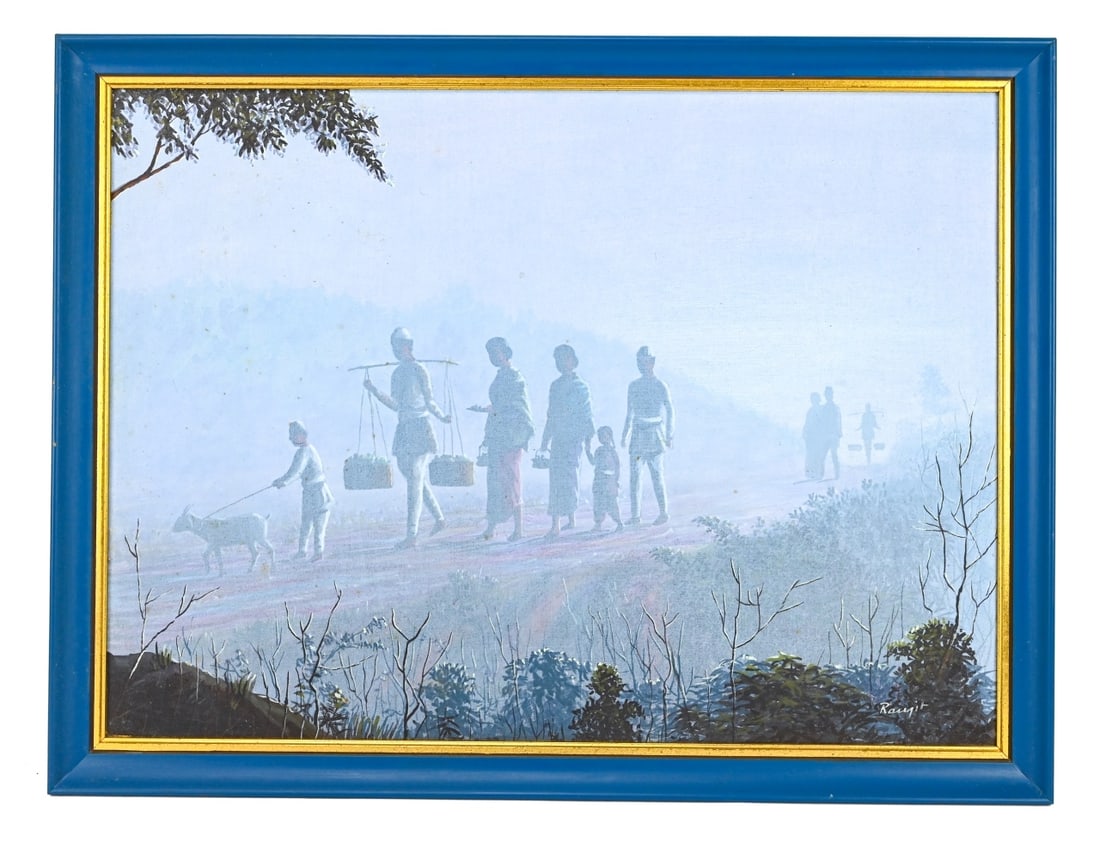 Krishna Gopal Ranjit Signed Oil Painting of Nepal (1 of 11)