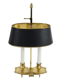 Bouillotte Table Lamp w Adjustable Tole Shade
