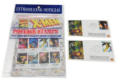 1995 Marvel Comics Postage Stamp Set COA Stan Lee