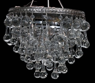 Crystal Water Droplet Ceiling Flush Mount Fixture