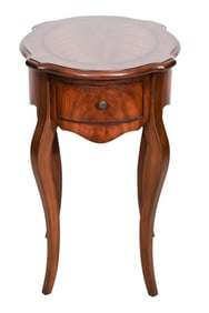 French Provincial Style Cherry Brown End Table