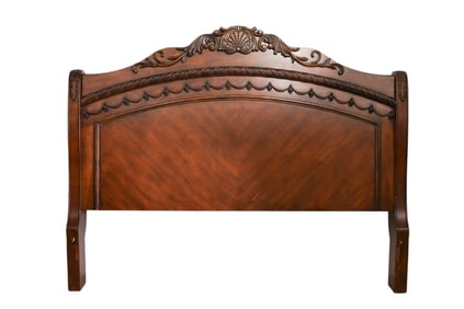 French Provincial California King Sleigh Bed Frame