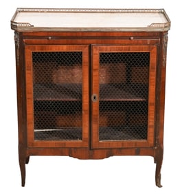 Antique Regency Carved Marble Top Cabinet