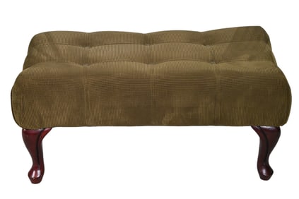 Queen Anne Upholstered & Tufted Ottoman