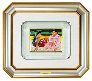 Basso Rilievi Hand Painted Sterling Silver Plaque