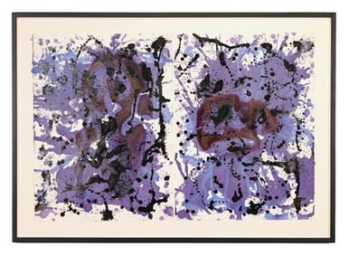 J. Steven Manolis Signed Abstract Diptych Painting
