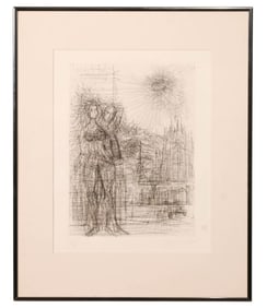 Jean Carzou Signed Etching Women in Paris