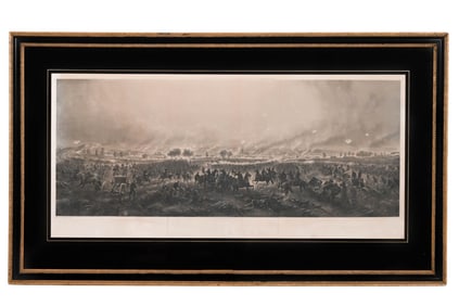 Antique 19th C Engraving Walker Battle Gettysburg