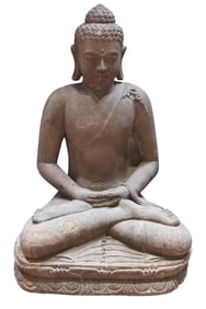 Seated Buddha Stone Statue