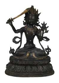 Antique Sakyamuni Buddha Copper and Bronze Statue